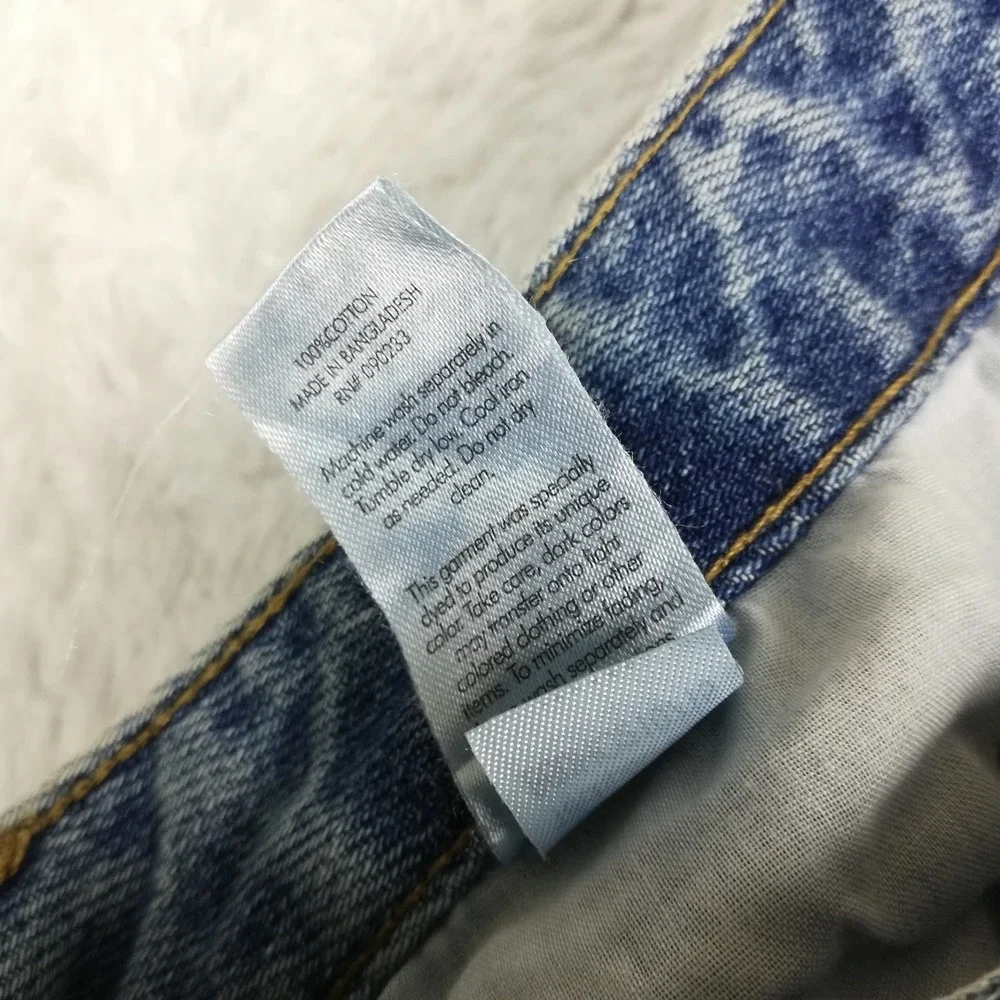 Pacsun‎ Womens Jeans Puddle Wide Leg High Rise Blue Denim Distressed Light 24